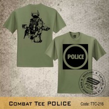 Military Tee POLICE (OD Green) - TTC216
